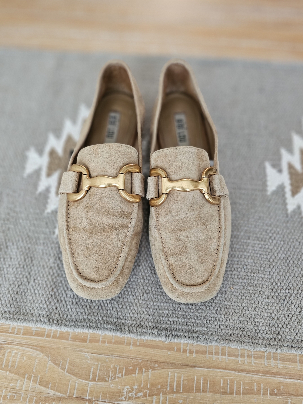 Bibilou Women's Tan Suede Loafers - Picture 5 of 5